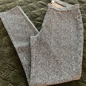 Michael Kors Black Herringbone Leggings